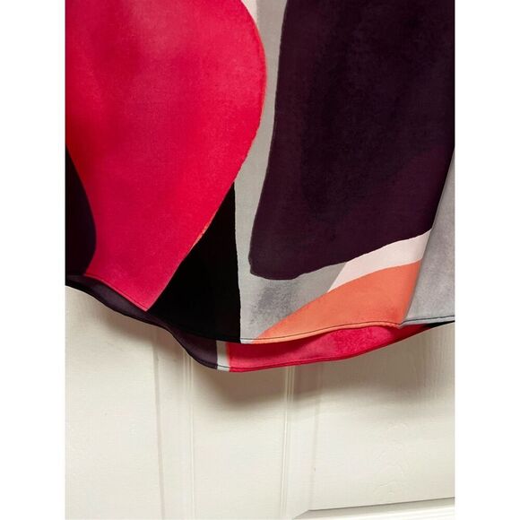 DKNY Pink Purple Black Abstract Roynded Hem Tank Too sz S NWT - Picture 7 of 7